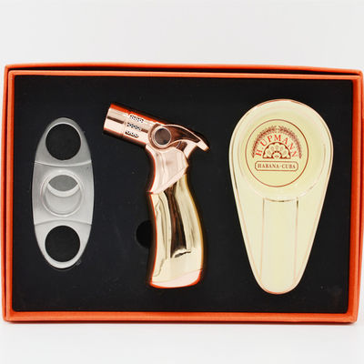 Encendedor de antorcha de butano Jet Flame, recarga de encendedor de cigarros, llama ajustable para vela de pipa de cigarro